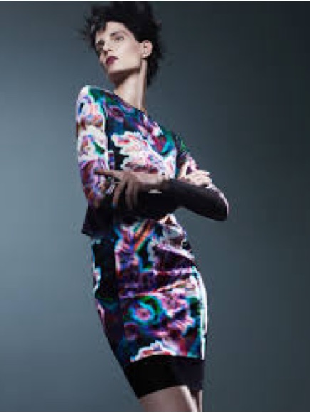 Milly Multicolor Watercolor Dress - Psychedelic - As Seen On Runway